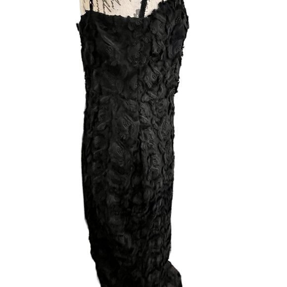 NEW COOPER ST Chenille Fabric Midi COCKTAIL DRESS $200‎ Size 8 NORDSTROM Black - Picture 5 of 16